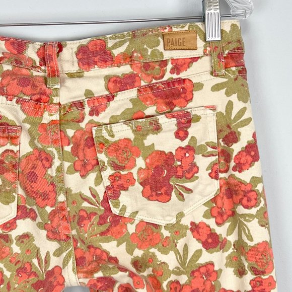 Paige Womens Skyline Ankle Peg Jeans Floral Print Skinny Cropped size 29 - Picture 7 of 10